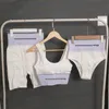 Varumärken Kvinnor BA Tankar Briefs 3st Set Yoga Kläder Hög midja Shorts Elastisk Webbing Sport Vest för Kvinna