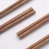 Baguettes en bois naturel sans laque cire vaisselle baguettes de style classique chinois bois Sushi couverts vaisselle ZZC3781