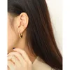 925 Boucles d'oreilles OVO de 14 carats d'or ovale de 14 carats pour femmes coréennes populaires étudiantes fin bijoux Flyleaf8172476