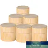 Natural Bamboo Refillable Bottle 5/10/15/20 30/50ml Cosmetics Jar Box Makeup Cream Storage Pot Container Round Bottle Portable