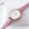 Principais relógios de moda garota fofa rosa lindo luxo de luxo cristal diamante tira de couro women watchwatch relógio juvenil presente feminino presente