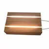 Trä LED-lampa Base USB-kabelbrytare Nattljus 3D LED-lampor Baser Long Acrylic DIY WOODLAMP Baser 150mm D2.0