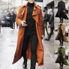 Men's Trench Coats Khaki Coat Men Fashion Jacket Mens Overcoat Casual Long British Style Men's Streetwear1