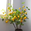 Artificial Plant Lemon Tree with Fruit Branches Store Living Room Decoration Plant Decoration Garden Decoration No Vase T200509235N