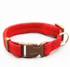 Dog Collars Leashes Pet Classic Solid Basic Polyester NylonWith Quick Snap Buckle Optiona