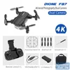 F87 4K HD Double Camera FPV Mini Dronetoy، Track Flight، وضع الرأس، LED ضوء الارتفاع، لفتة صورة كوادكوبتر، عيد الميلاد كيد هدية، 3-3