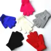 Children Winter Gloves Solid Candy Color Boy Girl Acrylic Glove Kids Warm Knitted Finger Stretch Mitten Student Outdoor Glove Gift RRA3789