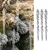 Décoration de Noël 3 / 6PCS Simulation Ice Xmas Tree Hanging Ornement Faux Icicle Props X-mas Tree Décorations Winter Party Y201020