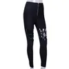 Pantalon gothique évider pentagramme noir Leggings femmes crayon pantalon mince mince taille haute fermeture éclair plaine cool sexy pantalon 201113