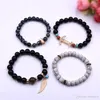 Amizade pulseiras amor Marca Moda Pulseiras Bangles luxo Strand estiramento Multilayer Bracelet Beads