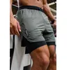 Gym Männer Shorts Sommer 2 in 1 Multi-Pocket Fitness Sport Hohe Qualität Muscle Männer Training Laufen LL-NDK1 Y220305