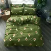 Cartoon fruit Bedding Set Quilt Pillowcase Warm Soft bed twin full queen king duvet Cover sets green bedclothes Y200417