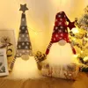 Iluminado natal gnome pelúcia escandinavo sueco tomte iluminar elf brinquedo presente de feriado decorações de mesa de inverno jk2011xb
