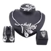 Mode Nigerianischen Hochzeit Afrikanischen Kostüm Schmuck Set Dubai Neckace Armreif Ohrringe Ring Für Frauen Partei Schmuck Sets 3 Farben