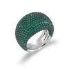 TKJ Fashion Negro Spinel Ring Real 925 Sterling Silver Piedra de piedras preciosas para mujeres Piedras redondas Joyería de compromiso Regalo 220212