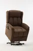 US STOCK Tan Electric Lift Reclining Chair for Elderly Comfortable Fabric Adjustable Power Recliner Chair Morden Home Chair W60625211