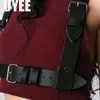 Bälten Uyee Pu Leather Sexy Belt underkläder för vuxen justerbar kropps bondagsbur Bh Harness Suspender Rave midja bred rem LB-0091845