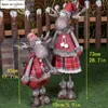 Retractable Xmas Reindeer Doll christmas decoration Navidad Figurine Year Elk Toys Kid Gift Christmas tree Ornaments Y201020