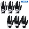 6 Pcs Efunist Golf Glove Men Left Hand Breathable Green 3D Performance Mesh Non-slip Micro Fiber Golf Gloves 201112