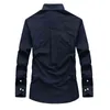 Plus Size 6XL Camicie militari Uomo Casual Manica lunga in cotone Slim Fit Camisa Social Masculina Camicia traspirante militare 220125233S