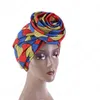 Etnisk tryckt stor blomma headscarf Bonnet Kvinnor Turban Hat Turbante Femme Musulman Indien Hat Islamic Head Wrap Turban Fashion