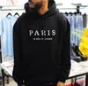 Popularny Paryż Styl Streetwear's Black Mens Hoodie Survêtements De Marque Wall Hommes Designer Kobiety Bluzy Damskie Bluzy Człowiek Odzież