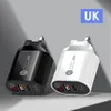 20W العرض الرقمي شاحن سريع QC3.0 منفذ USB شريط الهاتف الخليوي شحن الهاتف الذكي شحن مع الولايات المتحدة الاتحاد الأوروبي المملكة المتحدة التوصيل للهاتف المحمول