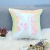 Glitter Sequin Pillowcase Glitter Mermaid Cushion Cover Pillow Magical Throw Pillow Case Home Decorative Car Sofa Pillowcase I0307