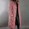 Dames truien Winter Fashion Long Casual Loose Sweater Vrouwelijke herfstvesten met één borsten met borsten puff kap plus 201128