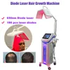 Máquina de crescimento do cabelo do laser do diodo de 650nm a terapia do laser pré-profissionais para a perda de cabelo com 5 alça