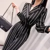 Fashion women new arrival casual comfortable jumpsuit vintage work style temperament wild trend high quality striped lady romper T200509