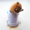 Chemise pour animaux de compagnie à sublimation vierge en coton blanc Chemises pour chiots vierges XS-L Chiens T-shirt d'été Gilet Vêtements pour chiens RRA11607