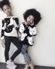 Baby Boys Girl Clothes Cute Cartoon Cotton Knitting Fashion Children Black White Bear Sweater Boys Cardigan Kids Coat LJ201128