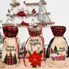 Copri bottiglia di vino di Natale creativo Babbo Natale decorazione della casa bottiglia di vino set vacanza atmosfera familiare decorazione forniture T2I51669