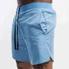 Men Sports Shorts Summer Muscle Muscleout Outdoor Running Running Lace-Up Ci-of Pocket Training Split 220312