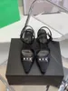 2022 여성 패션 클래식 프리미엄 브랜드 힐 신발 샌들 8cm 간단한 소재 섹시한 레이디 최고 품질 크기 : 35-40