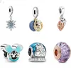 925 Sterling Silver Charm Snowflake Starry Fit Pandora Bracelet DIY Ladies Fashion Luxury Jewelry Gift