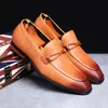 Zapatos de vestir formales de cuero para hombre, zapatos Oxford de conducción informal para mocasines, boda de negocios, tallas grandes 38-48