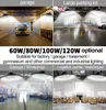 Remise E27 LED de garage pliant LED Déformable Éclairage industriel super lumineux 60W 80W 100W UFO High Bay Industrial Lampe for War9212511