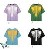 Kapital T Shirt Heavy Fabric Patchwork Vintage Reversible Kapital T-shirt Szkielet Tee G1229