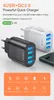 USLION 48W EU US UKプラグUSB充電器3A Quik Charge 3.0 iPhone 13 12 11 Samsung Xiaomi 4ポート高速壁充電器