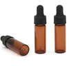 Ny Arriveal 4ml röd-Amber Glass Dropper Bottle Top Quality Essential Olje Display Flaskor Små serum Parfym Prov Testflaskor