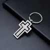 Religious gifts metal keychain New personality rotating cross KeyChain Car pendant activity by custom gift items