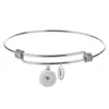Stainless Steel Bangle Snap Charms Adjustable Bangle Ginger Snap Jewelry fit 18mm Button NN-668205J