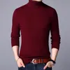 Herrenpullover Reine Farbe Männer Rollkragenpullover Pullover Hochwertiger winterneutraler minimalistischer Pullover Blau Weiß Rot Grau Schwarz 3XL