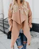 Women's Trench Coats European and American Autumn Winter Solid Color All-Match Windbreaker Jasjack