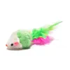 Cat Toys Plush Cats Teaser Simulation Colorful Feather Tail False Mouse Bite Resistant Kitten Catch Scratch Durable Funny Artifact Supplies ZL0350