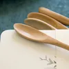 Hot wooden spoons Natural Long Handle Stirring Wood Spoons for Drink Dessert Honey Coffee 20cmx1.3cm