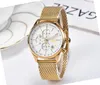 All Dials Work Mens Watches Running Stopwatch Quartz Calendar Wristwatches 42mm Stainless Steel Cool Men Watch Wholesale Gift