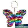 Vacker nyckelring glitter paljetter nyckelfjärilkedja gåva för kvinnor flicka llaveros mujer bilväska tillbehör nyckelring